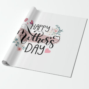 Happy Moederdag 2025 Schattigee Bloemen voor Vrouw Cadeaupapier