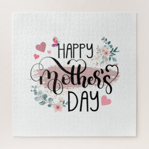 Happy Moederdag 2025 Schattigee Bloemen voor Vrouw Legpuzzel