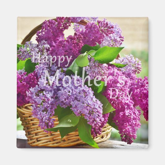 Happy Moederdag 2 Inch Square Magnet (Voorkant)