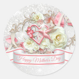 Happy Moederdag 2 Ronde Sticker