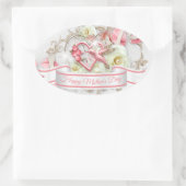 Happy Moederdag 3 Ovale Sticker (Tas)