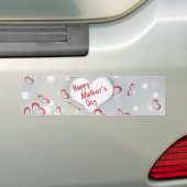 Happy Moederdag 3D-papierhart Bumpersticker (Op auto)
