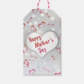 Happy Moederdag 3D-papierhart Cadeaulabel (Voorkant)
