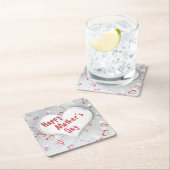 Happy Moederdag 3D-papierhart Kartonnen Onderzetters (Insitu)