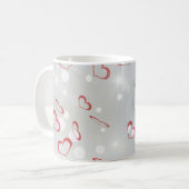 Happy Moederdag 3D-papierhart Koffiemok (Voorkant links)