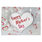 Happy Moederdag 3D-papierhart Large Cadeautasje (Achterkant)
