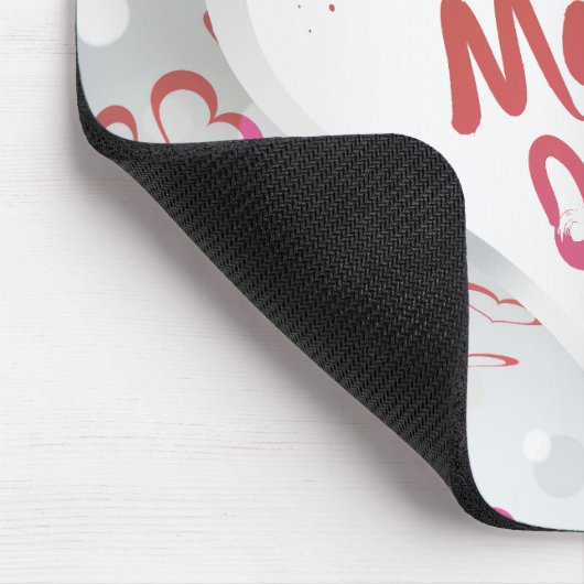 Happy Moederdag 3D-papierhart Muismat (Hoek)