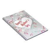 Happy Moederdag 3D-papierhart Notitieboek (Rechterzijde)
