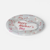 Happy Moederdag 3D-papierhart Papieren Bordje (Gekanteld)