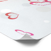 Happy Moederdag 3D-papierhart Poster (Hoek)