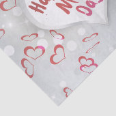 Happy Moederdag 3D-papierhart Tissuepapier (Detail)