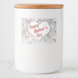 Happy Moederdag 3D-papierhart Voedselcontainer Etiket