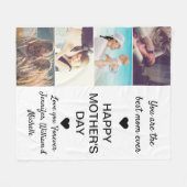 Happy Moederdag 4 Foto Collage Beste moeder ooit  Fleece Deken (Voorkant (Horizontaal))