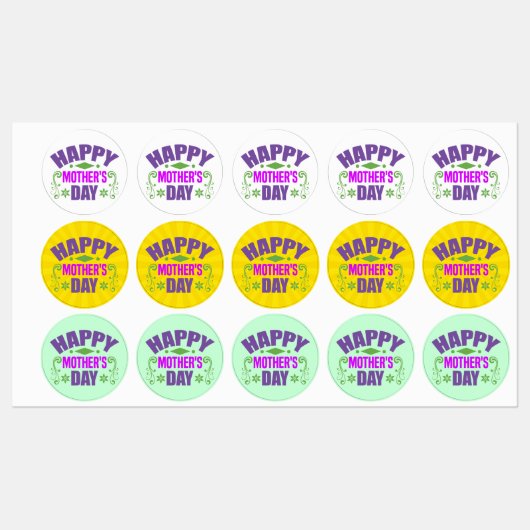 Happy Moederdag-64925 Labels (Vel)