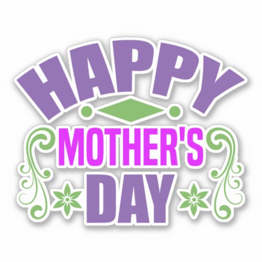 Happy Moederdag-64925 Sticker (Voorkant)