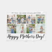 Happy Moederdag 8 Aangepast bericht voor foto Fleece Deken (Voorkant (Horizontaal))