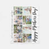 Happy Moederdag 8 Aangepast bericht voor foto Fleece Deken (Voorkant)