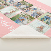 Happy Moederdag 8 Aangepast Blush roze Sherpa Deken (3/4)