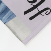 Happy Moederdag 8 Photo Custom Message Paars Fleece Deken (Hoek)