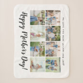 Happy Moederdag 8 Photo Custom White Sherpa Deken (Voorkant)