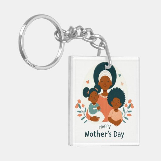 Happy Moederdag-A Mom's Loving Embrace Sleutelhang Sleutelhanger (Voorkant Links)