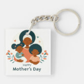 Happy Moederdag-A Mom's Loving Embrace Sleutelhang Sleutelhanger (Achterkant)