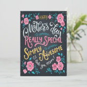 Happy Moederdag | aan de speciale en Geweldige mam Feestdagenkaart (Staand voorkant)