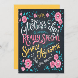 Happy Moederdag | aan de speciale en Geweldige mam Feestdagenkaart