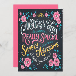 Happy Moederdag | aan de speciale en Geweldige mam Feestdagenkaart