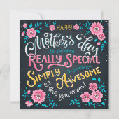 Happy Moederdag | aan de speciale en Geweldige mam Feestdagenkaart (Voorkant)