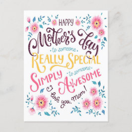 Happy Moederdag | aan de speciale en Geweldige mam Feestdagenkaart