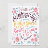 Happy Moederdag | aan de speciale en Geweldige mam Feestdagenkaart (Voorkant)