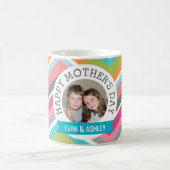 Happy Moederdag - aangepaste fotosjabloon Koffiemok (Center)