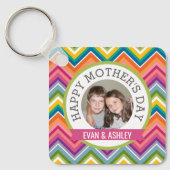 Happy Moederdag - aangepaste fotosjabloon Sleutelhanger (Voorkant)