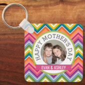 Happy Moederdag - aangepaste fotosjabloon Sleutelhanger (Voorkant)