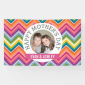 Happy Moederdag - aangepaste fotosjabloon Spandoek (Horizontaal)