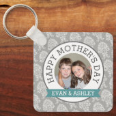 Happy Moederdag - aangepaste fotosjabloondemask Sleutelhanger (Voorkant)