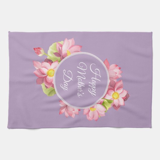 Happy Moederdag aanpasbaar Theedoek (Horizontaal)