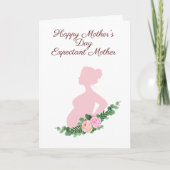 Happy Moederdag, aanstaande moeder, silhouet Kaart (Voorkant)