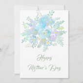 happy moederdag abstract blue flower 2 kaart (Voorkant)