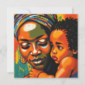 Happy Moederdag | Abstracte moeder en kind Kaart (Voorkant)