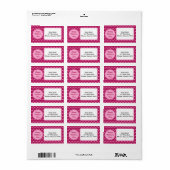 Happy Moederdag Adresetiketten (Magenta & Roze) Etiket (Full Sheet)