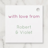 Happy Moederdag - Anemone Flower Spray Bedankjes Labels (Achterkant)