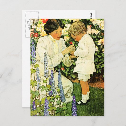 Happy Moederdag  Art Briefkaarten (Voorkant / Achterkant)