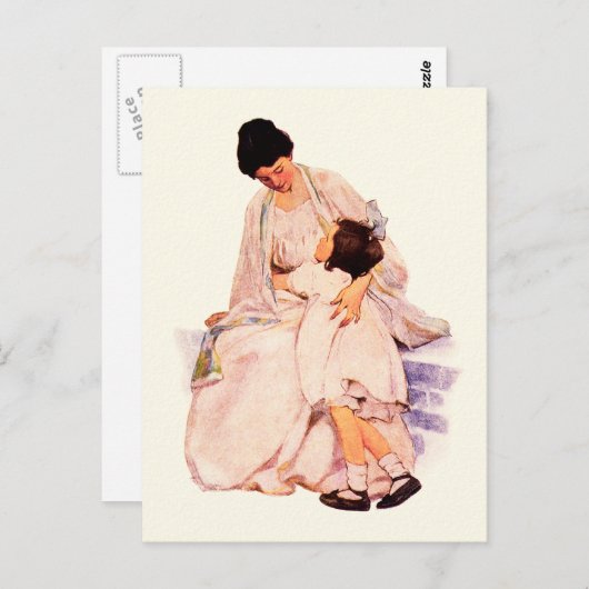 Happy Moederdag Art Briefkaarten (Voorkant / Achterkant)