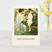 Happy Moederdag  Art Custom Kaart (Gele Bloem)