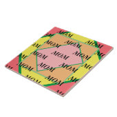 Happy Moederdag Art Deco Tegel Tegeltje (Zijkant)