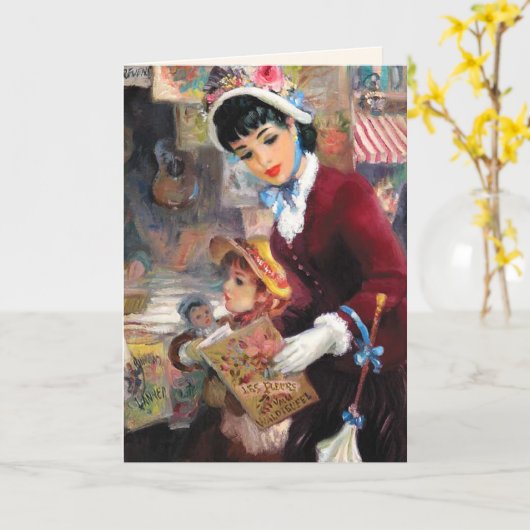 Happy Moederdag  Art Kaart (Gele Bloem)