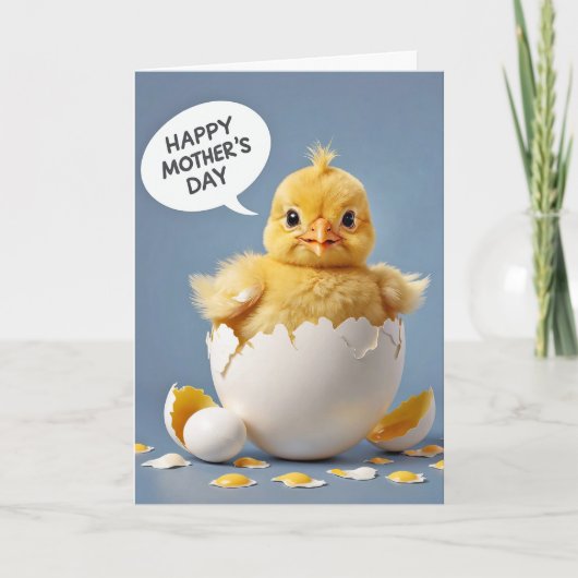 Happy Moederdag Baby Chick Kaart (Voorkant)