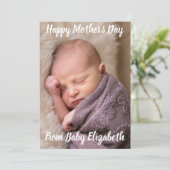 Happy Moederdag Baby Feestdagenkaart (Staand voorkant)